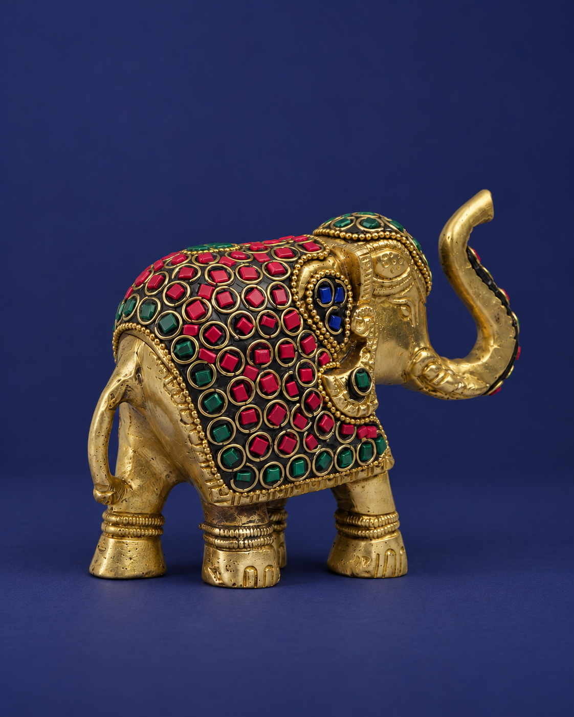 Brass Maharaja Elephant Showpiece – 13 cm — Alternate view