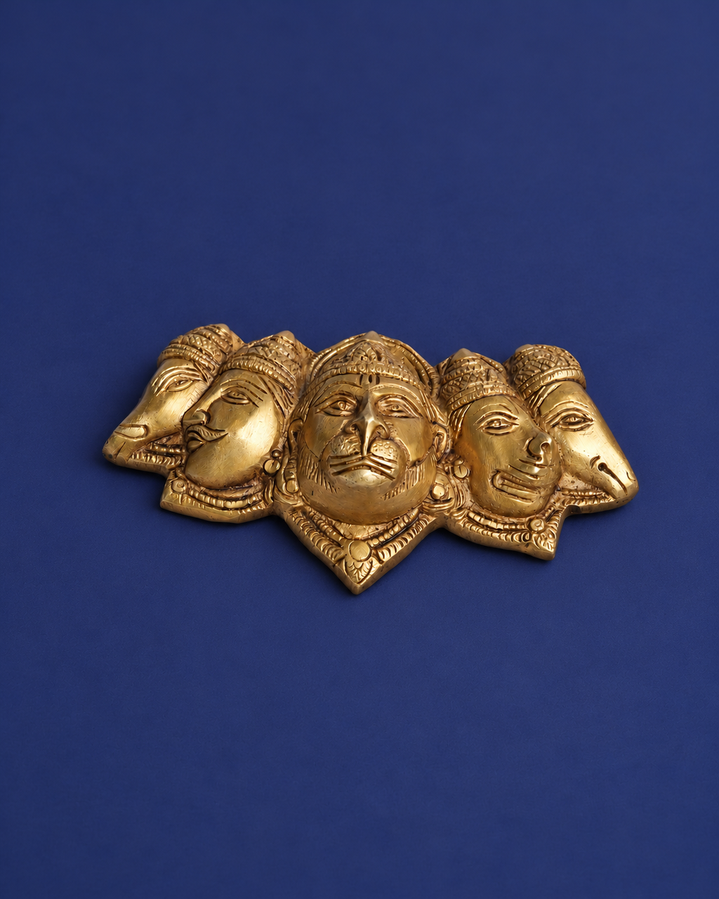 Brass Panchmukhi Hanuman Face Wall Hanging — Wider hero