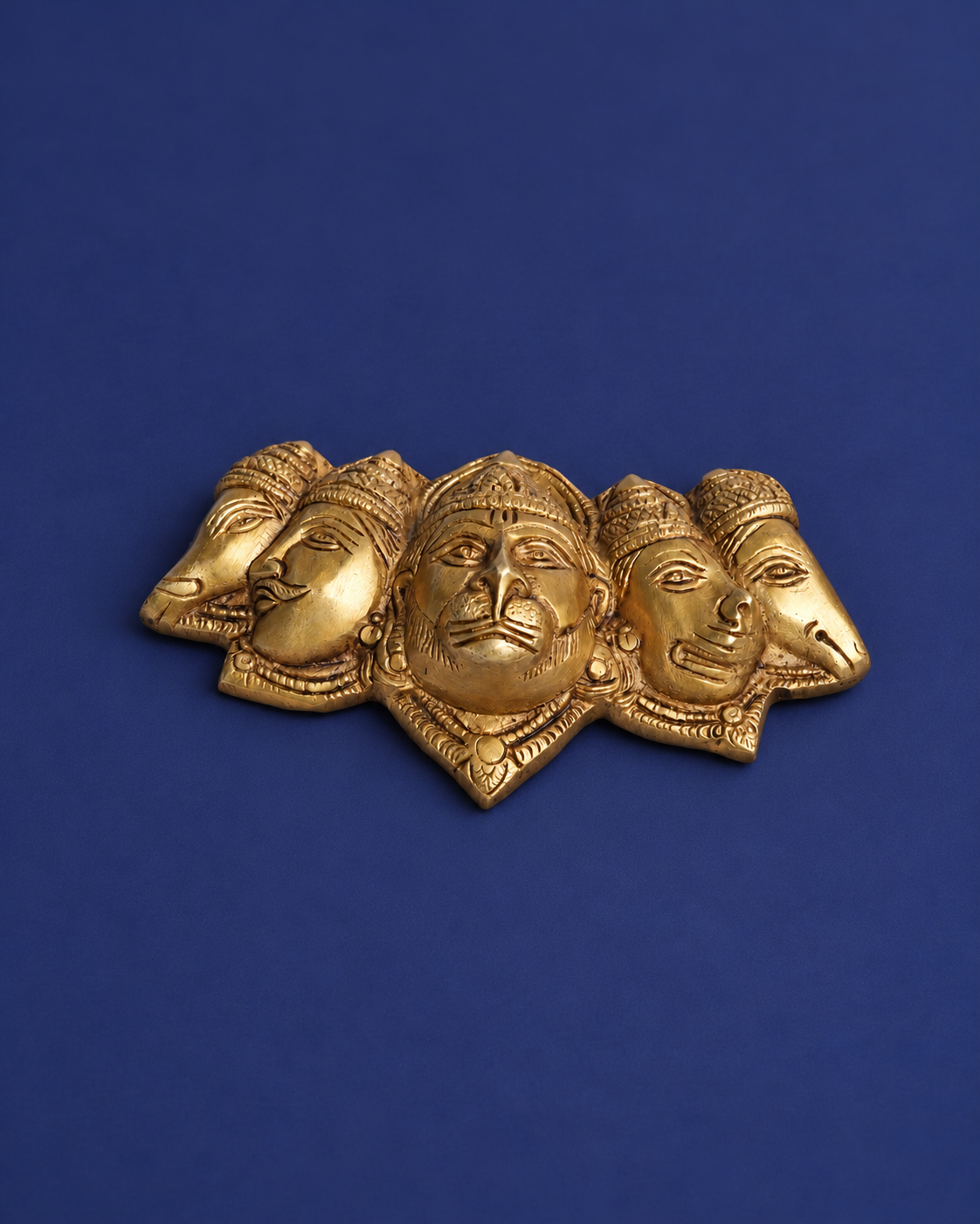 Brass Panchmukhi Hanuman Face Wall Hanging — Wider hero