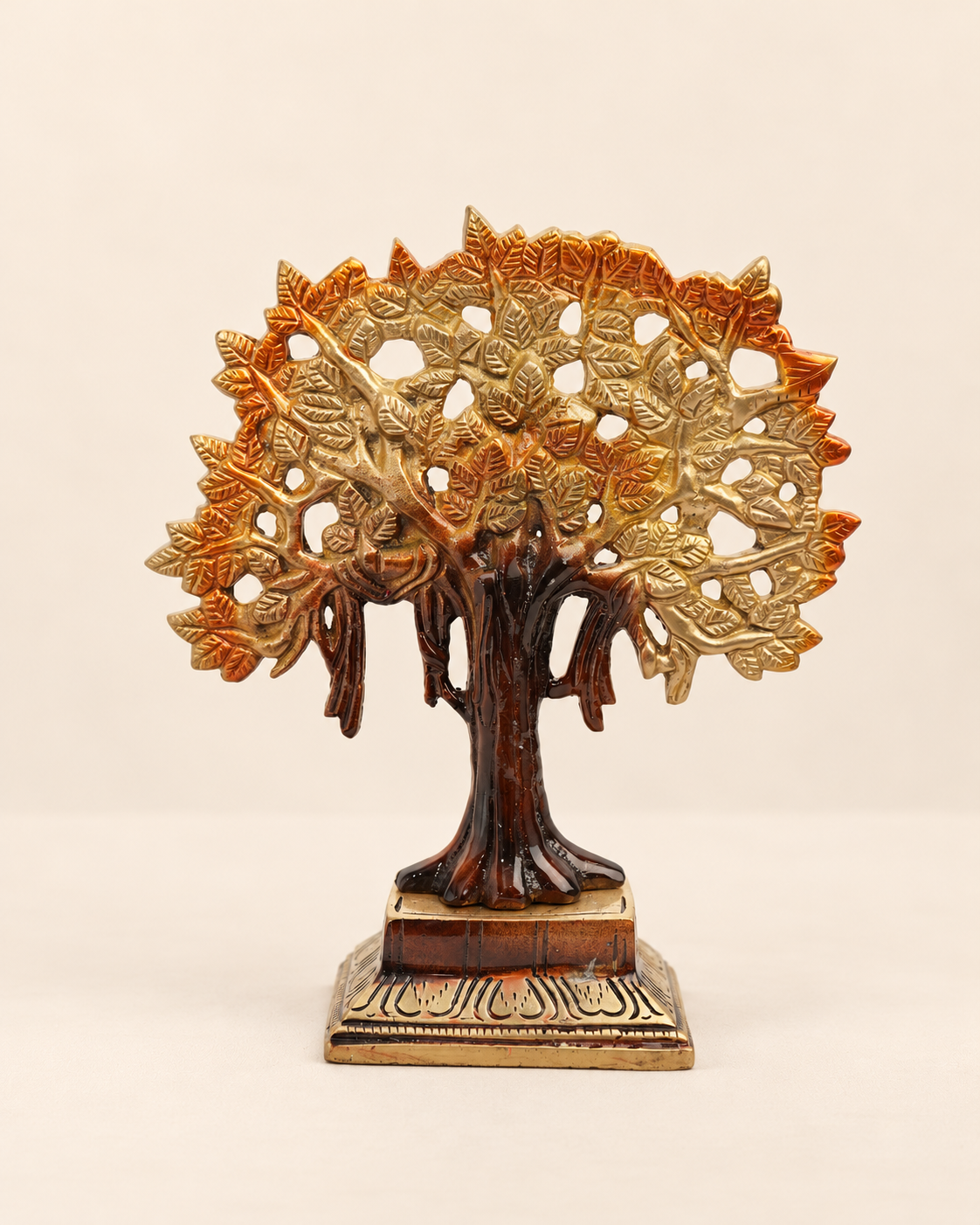Brass Kalpavriksha Tree of Life — Front view