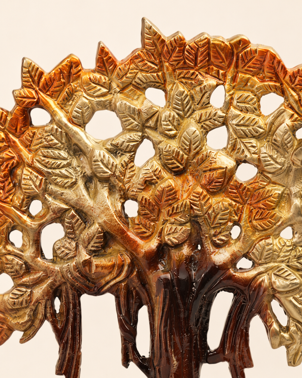 Brass Kalpavriksha Tree of Life — Craft detail