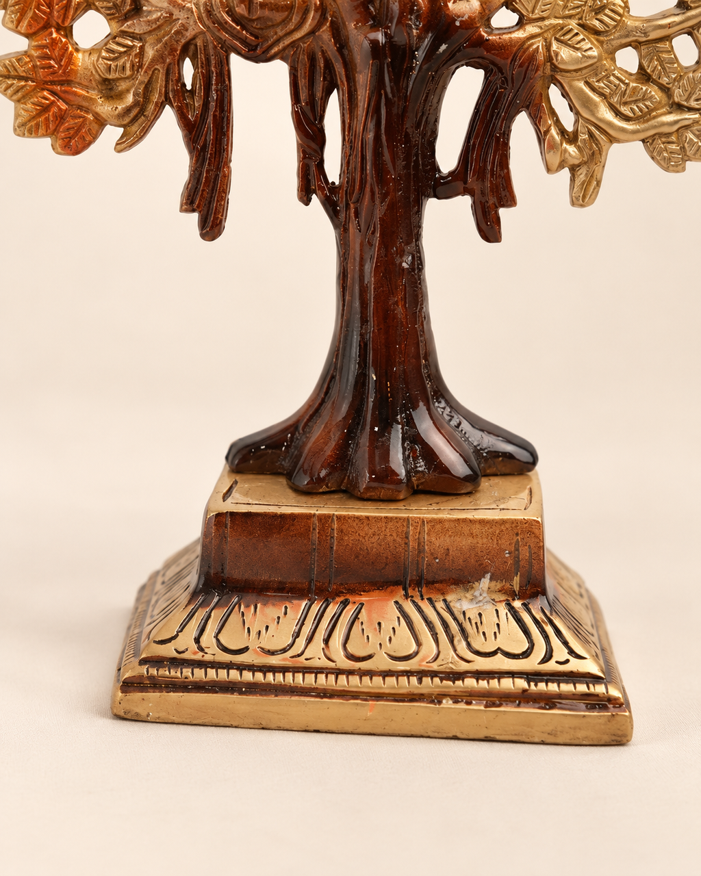 Brass Kalpavriksha Tree of Life — Finish detail