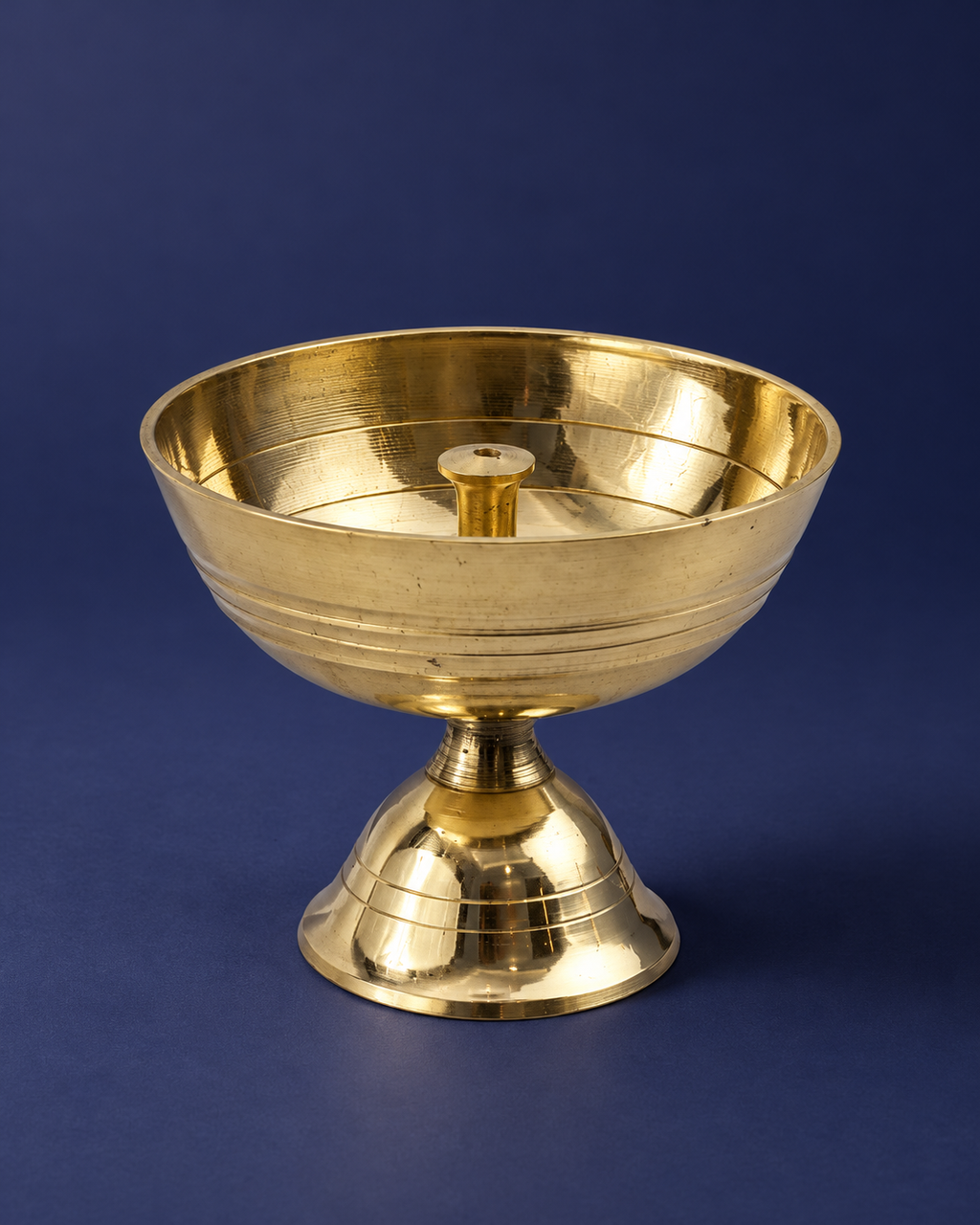 Brass Akhand Jyoti Diya — Three-quarter hero