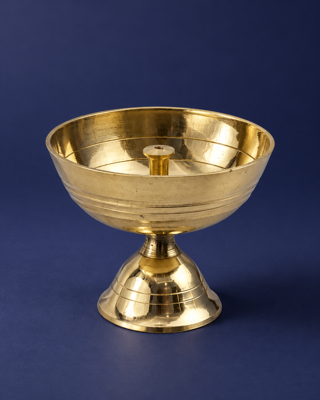 Brass Akhand Jyoti Diya — Three-quarter hero