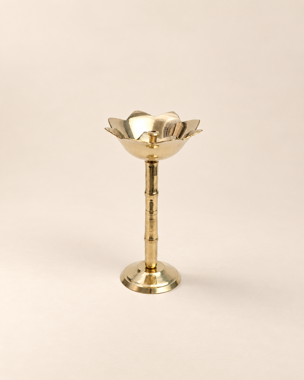Brass Kamal Akhand Diya with Stand — Wider hero