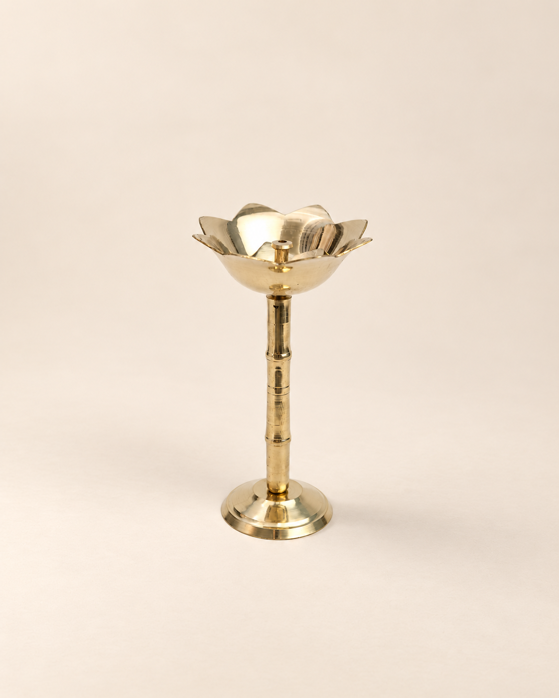 Brass Kamal Akhand Diya with Stand — Wider hero