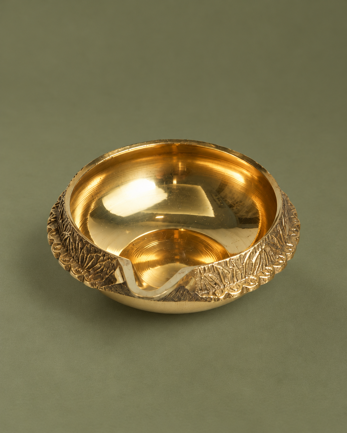 Brass Kuber Pooja Lamp — Alternate view