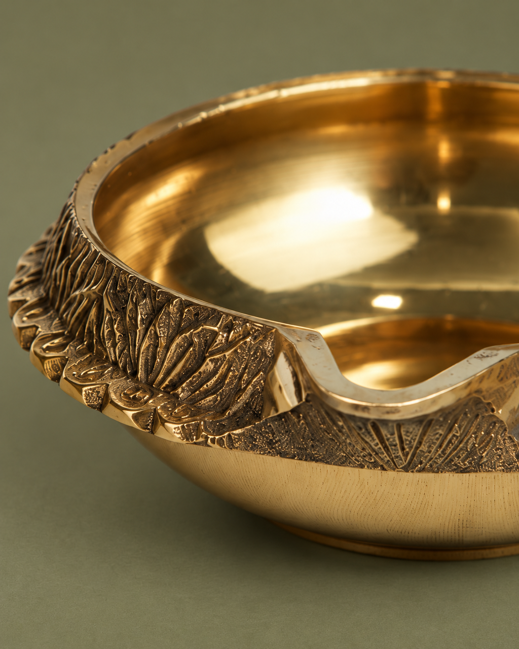 Brass Kuber Pooja Lamp — Craft detail