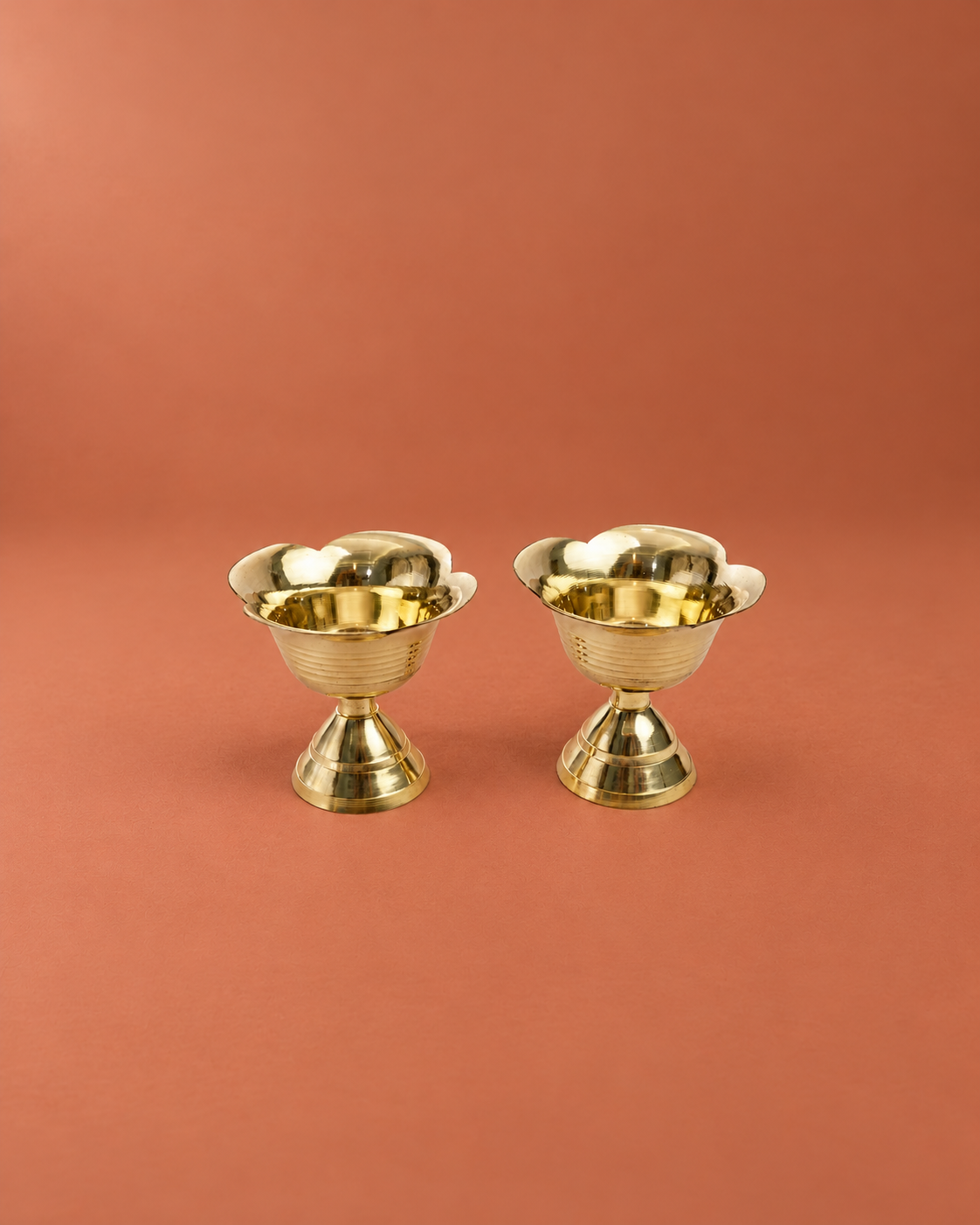 Brass Lotus Design Akhand Diya Set — Wider hero