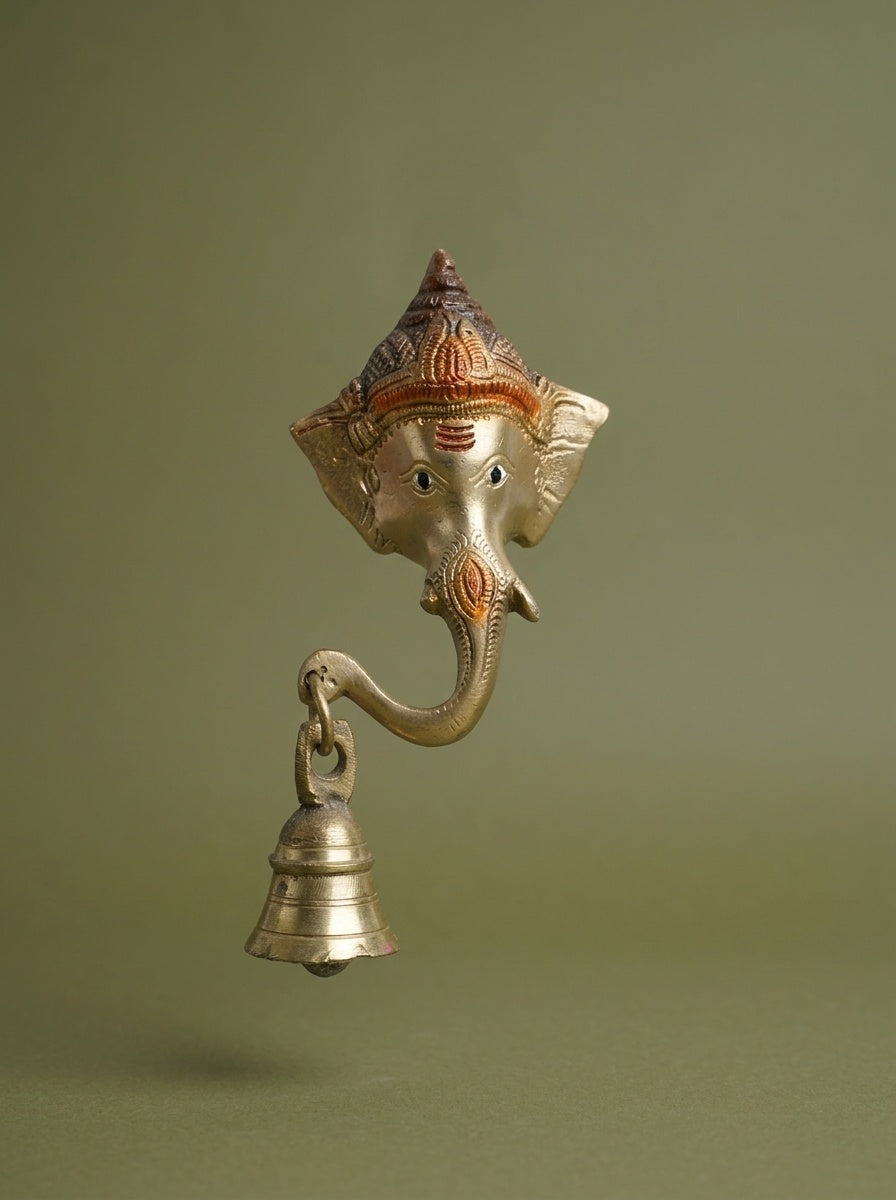 Handcrafted Solid Brass Ganesha Wall Han - View 6